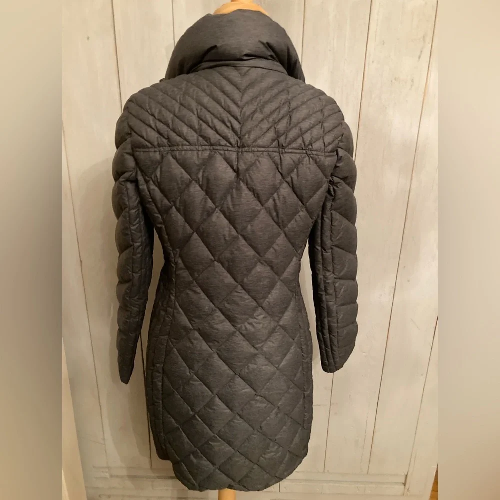 Michael‎ Kors Lightweight Diamond Quilted Down Full Puffer Jacket Coat S Grey